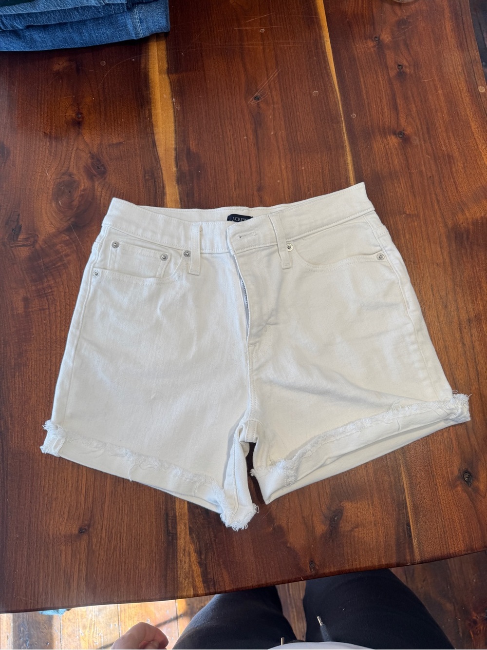 J. Crew White Denim Cutoff Shorts